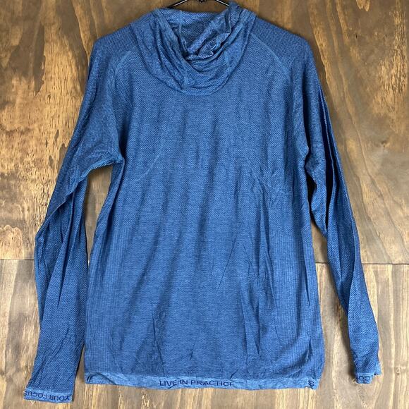 Lululemon Mens Sweatshirt Blue Pullover Metal Vent Tech Lightweight Stretch M - Picture 9 of 11